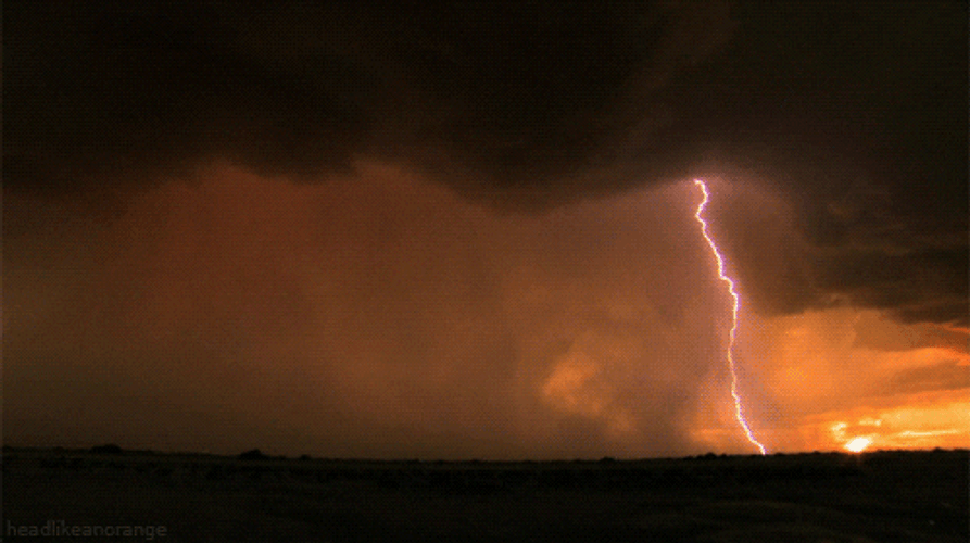 Red Skies On Thundestorm GIF