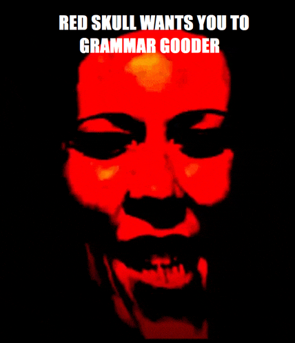 Red Skull Grammar Meme GIF