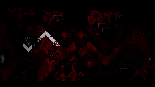 Red Skull on Dark Background Ice Cave