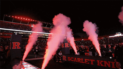 Red Smoke From Scarlet Knit Sign