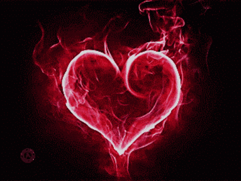 Red Smoke Moving Heart GIF
