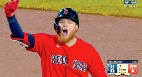 Red Sox Alex Verdugo Shouting GIF