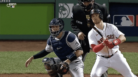 Red Sox Sprinting Down The Field GIF