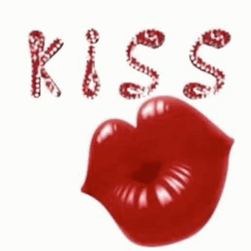 Red Sparkling Lips For Kisses GIF