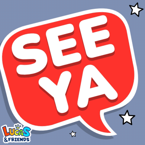 Red Speech Bubble Saying See Ya GIF
