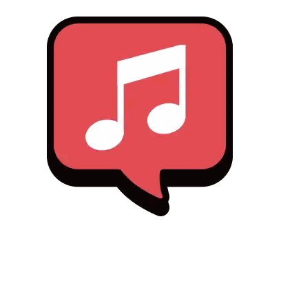 Red Speech Bubble With Music Note