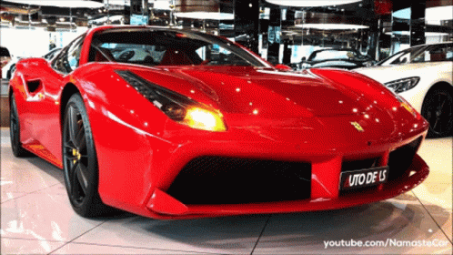 Red Sports Car License Plate UTO DE LS