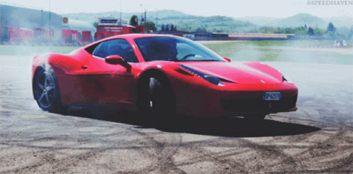 Red Sports Car with License Plate GP 5270