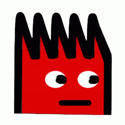 Red Square With Black Crown GIF