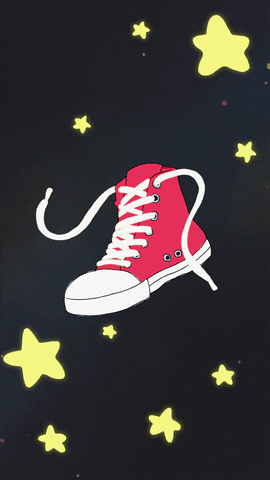 Red Starlight Style Cartoon Shoes GIF