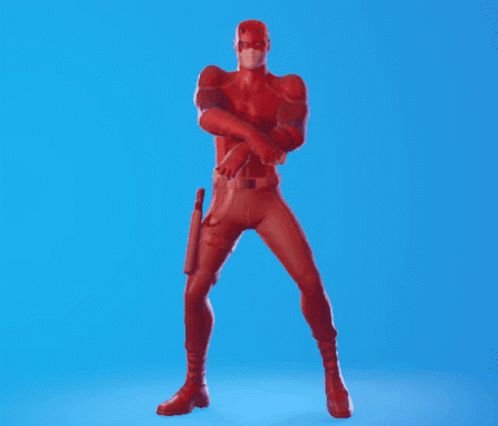Red Superhero Jumping