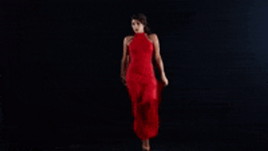 Red Tight Dress Amazing Girl Dancing GIF
