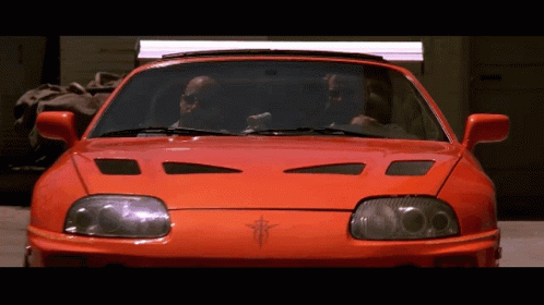 Red Toyota Supra Drifting GIF