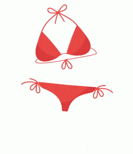 Red Two Piece Swimsuit GIF