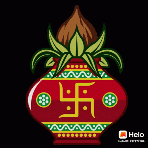 Red Vase with Cross and Word Helo
