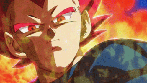 Red Vegeta Ultra Ego Firing Fire Ball GIF