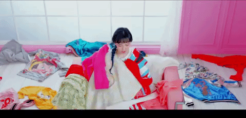Red Velvet Wendy Clothes Scattered GIF