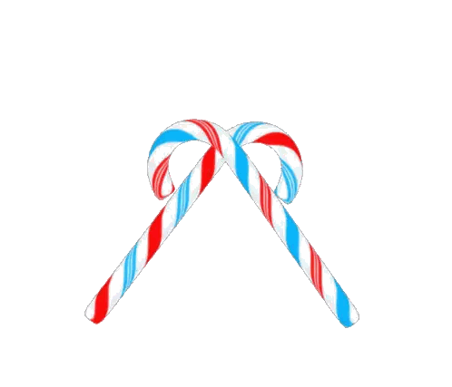 Red White and Blue Candy Canes Heart with 6