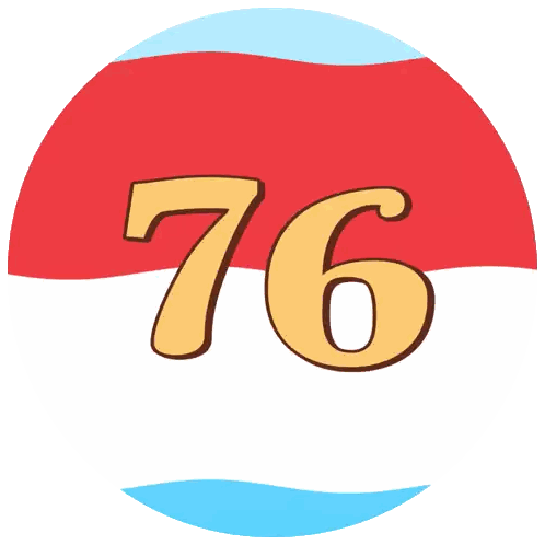 Red White And Blue Circle With 76