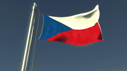 Red White And Blue Flag Flying In Wind GIF