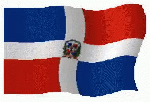 Red White and Blue Flag With Crest