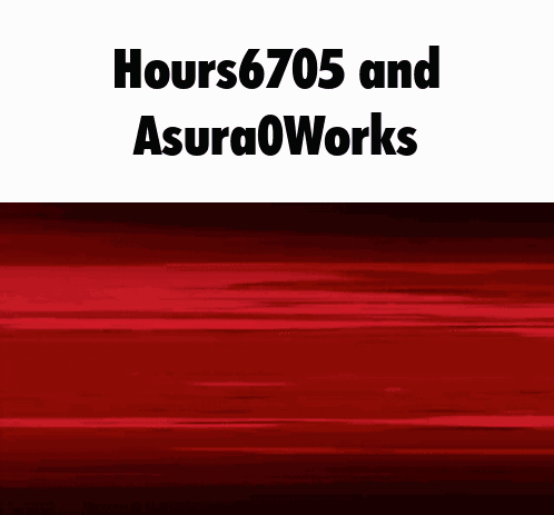 Red White Background Hours 6705 and Asura Works
