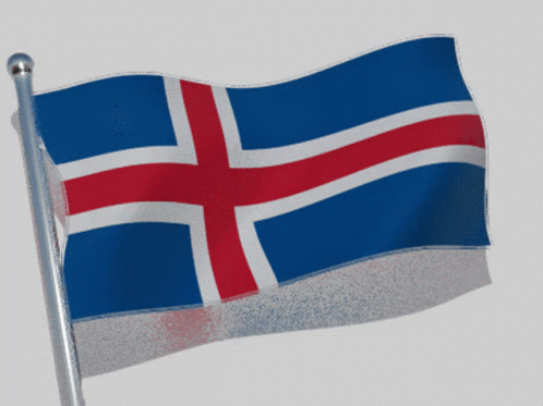 Red White Blue Cross Flag Waving