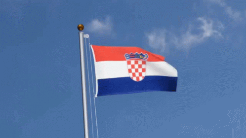 Red White Blue Flag On Pole GIF