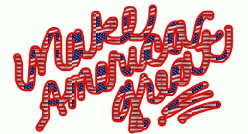 Red White Blue Make America Great Lettering GIF