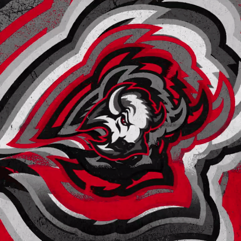Red White Gray Swirl With Ram GIF