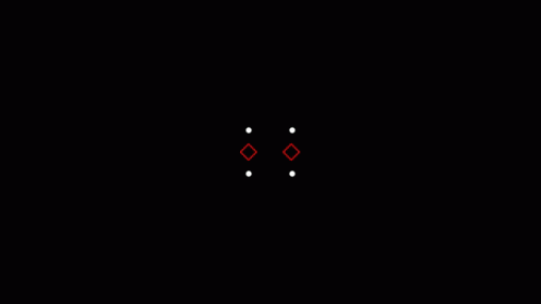 Red White Triangle on Black with Vertical Arrows
