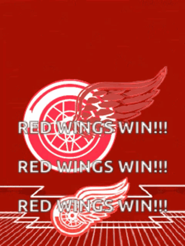Red Wings Win !!! Red Wings Win !!! Red Wings Win !! Red Wings Win !!! GIF