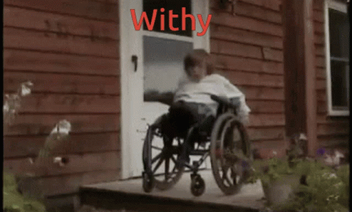 Red Withy Person In Wheelchair GIF