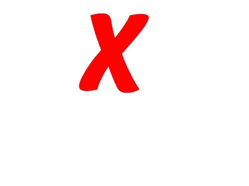 Red X On White Background