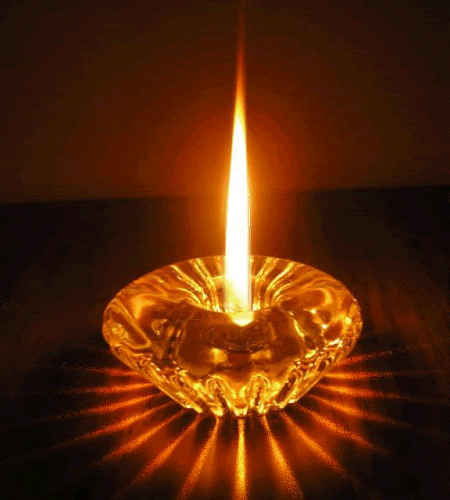 Red Yellow Chama On Candle GIF
