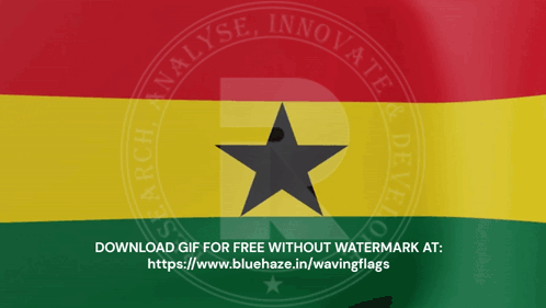 Red Yellow Green and Black Flag With Black Star