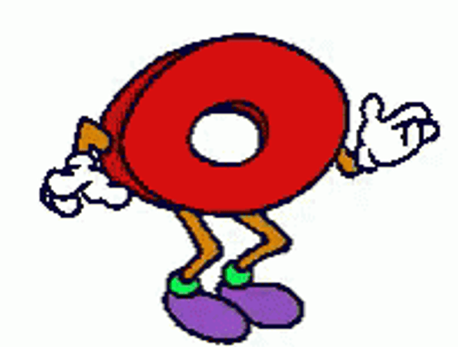 Red Zero Number Dancing GIF