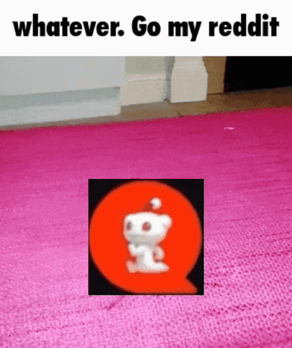 Reddit Logo on Pink Rug