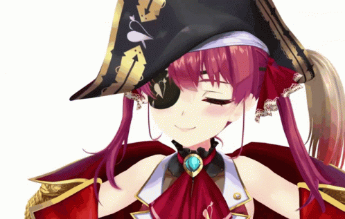 Redhead Girl Pirate Hat Eye Patch