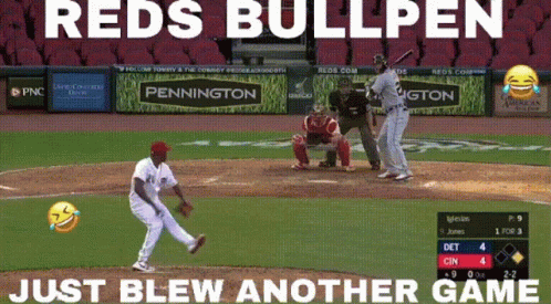 Reds Bullpen Just Blew Another Game With A Baseball Game Being Played GIF