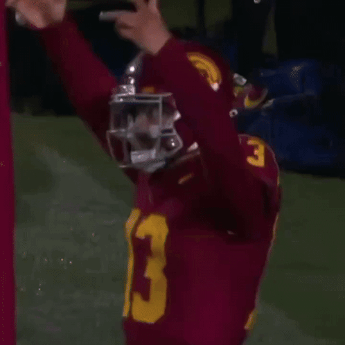 Redskins Player in Helmet With Letter G