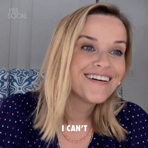 Reese Witherspoon I Can't Reaction GIF