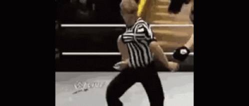 Referee Dancing in Wrestling Ring