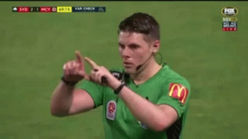 Referee Giving Middle Finger During Soccer