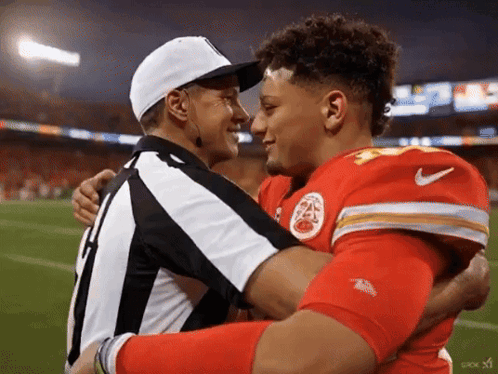 Referee Hugging Kansas City Chiefs Player