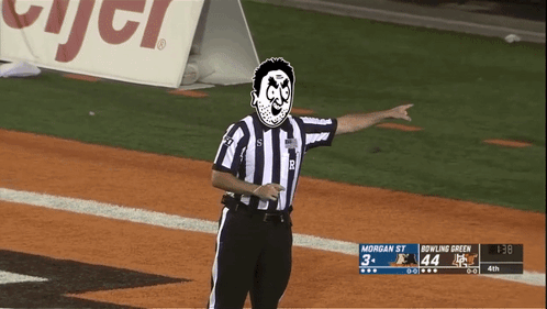 Referee on Field With Morgan St. Bowling Green
