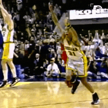Reggie Miller Wins On A Buzzer Beater GIF