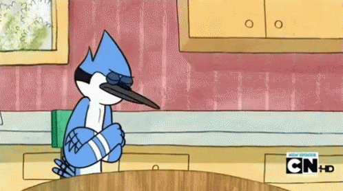 Mordecai Agreeing Regular Show GIF