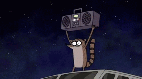 Rigby Waking Up Mordecai Regular Show GIF