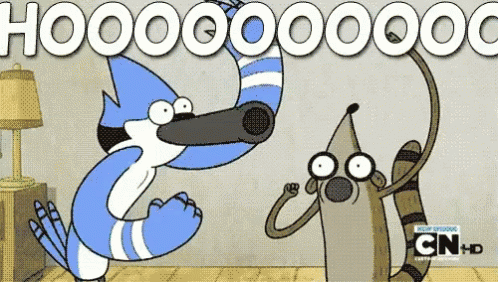Hoho Rigby And Mordecai Regular Show GIF
